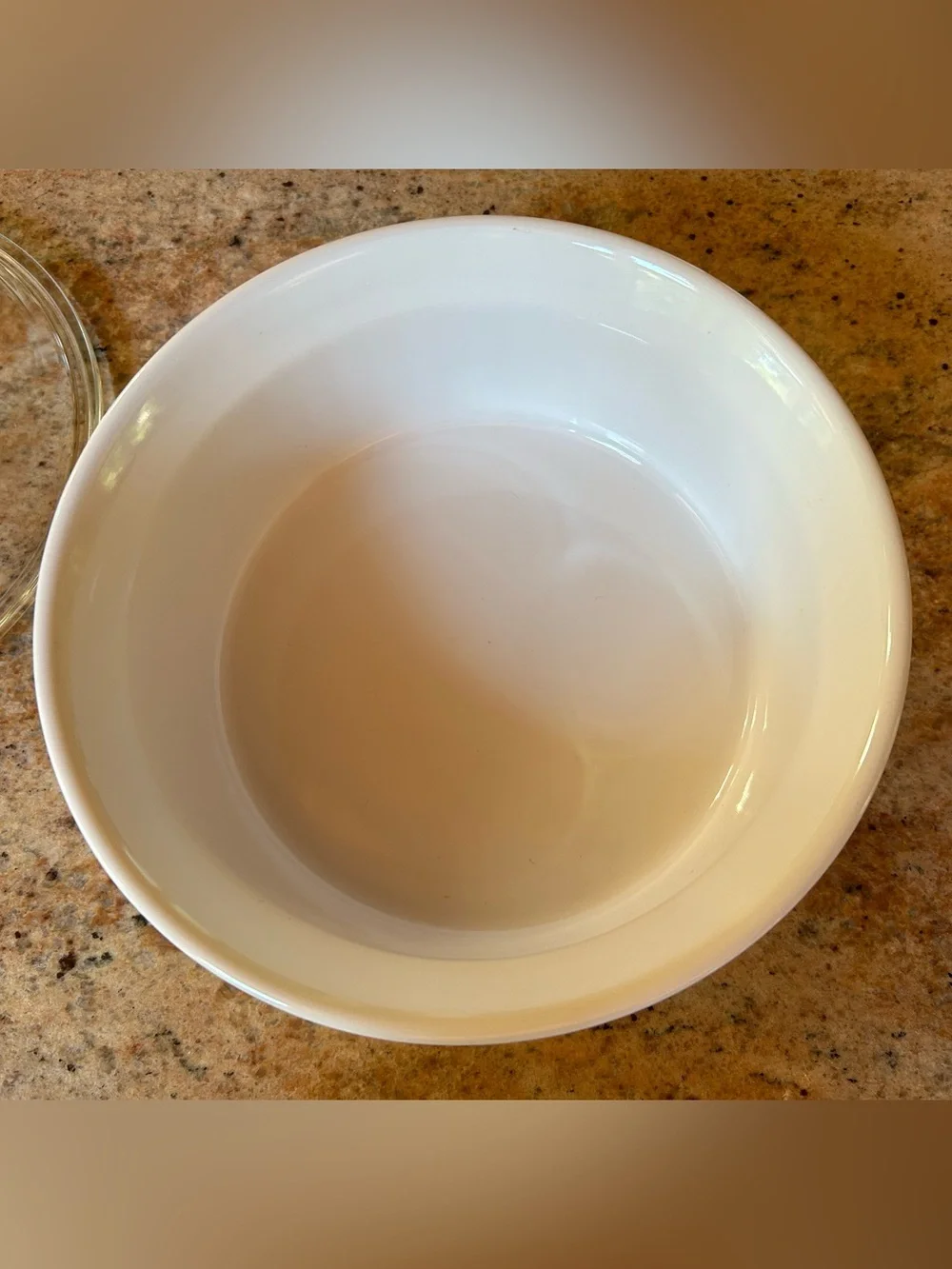 Corningware 1.5Qt French White Round Ribbed Casserole w/Pyrex Glass Lid G-5-C